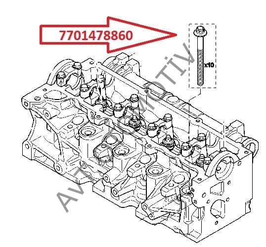 SILINDIR KAPAGI SAPLAMA TK.K9K %100 ORJINAL 7701473178, 7701477395,